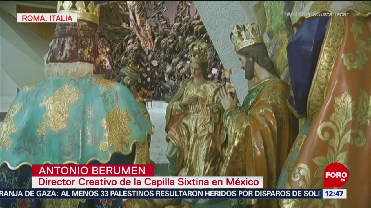 Instalan nacimiento mexicano en Basílica de San Juan de Letrán en Roma