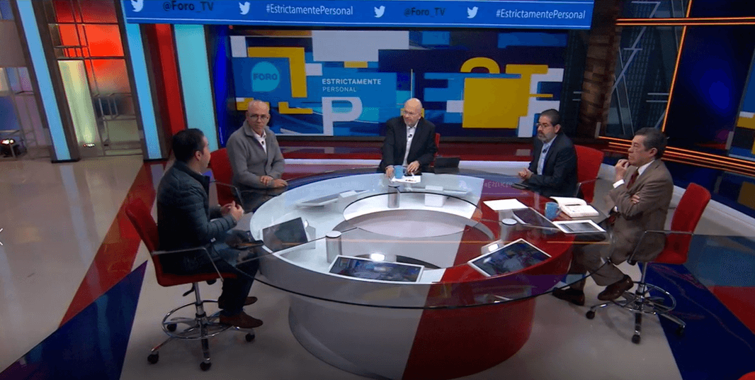 Javier Márquez, Jorge Buendía, Raymundo Riva Palacio, Francisco Abundis y Rafael Cardona. (FOROtv) 