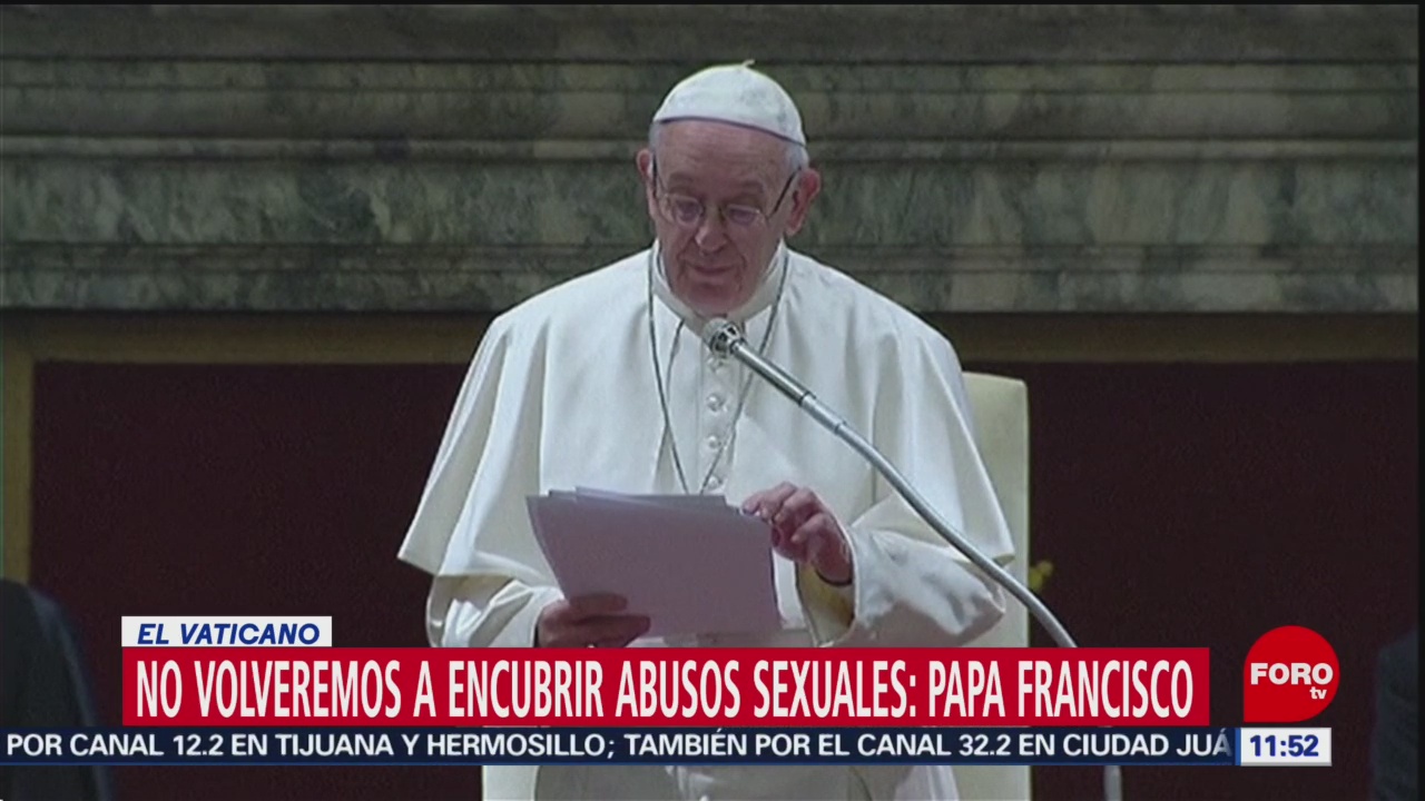 La Iglesia no encubrirá abusos de religiosos, dice el papa
