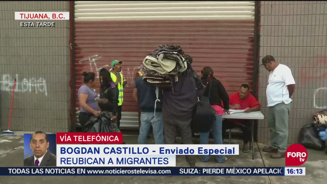 Reubican a migrantes en Tijuana, Baja California