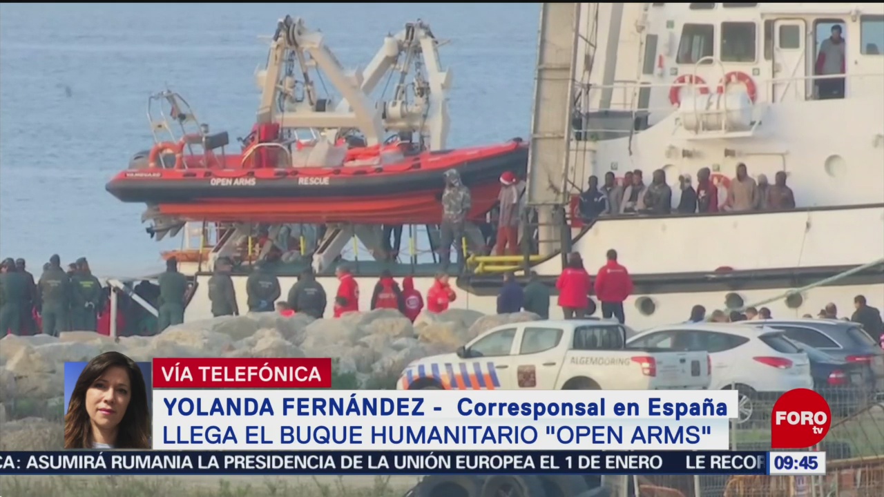 Llega buque humanitario "Open Arms" a España