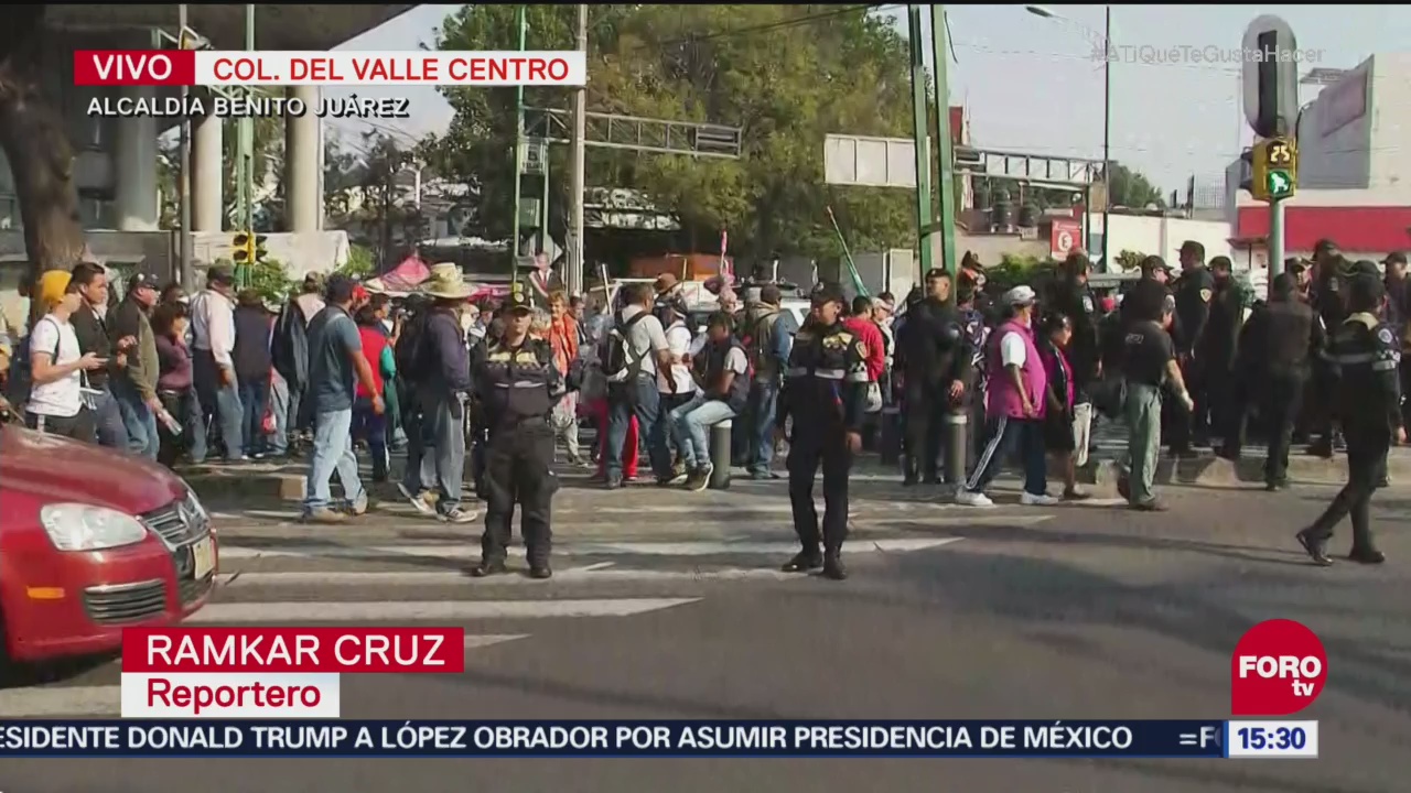 Manifestantes liberan Insurgentes, a la altura de San Antonio