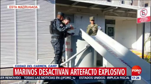 Marinos desactivan explosivo en Campeche