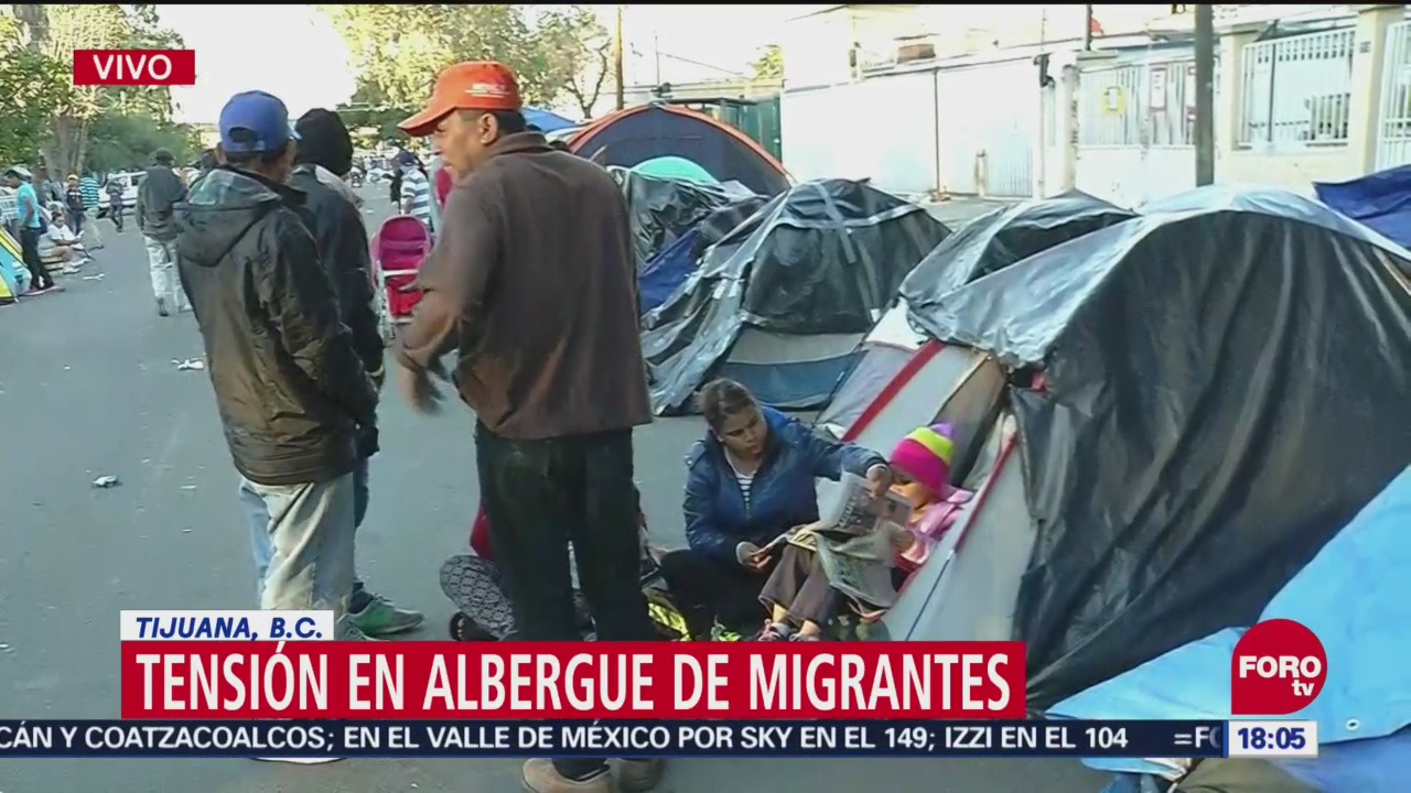 Migrantes en Tijuana eligen dormir en la calle que ir al nuevo albergue