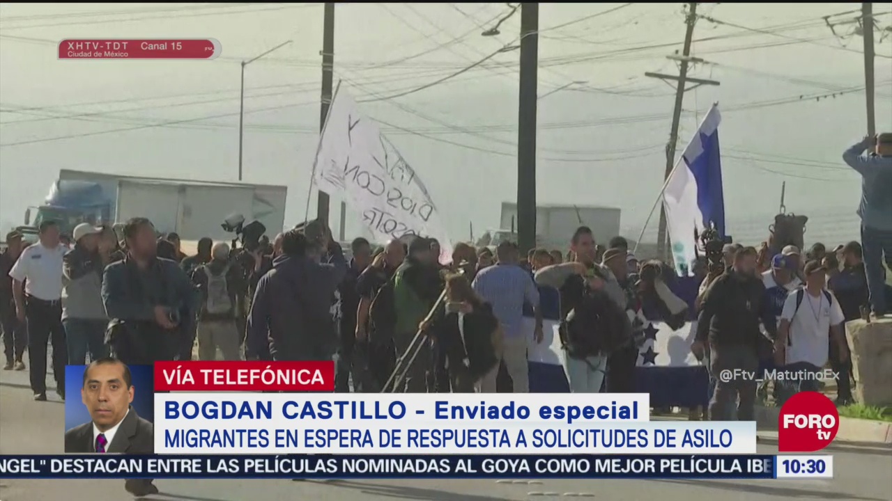Migrantes en Tijuana esperan respuesta de EU a solicitudes de asilo