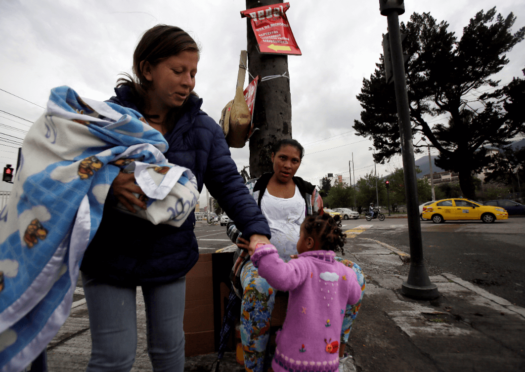 Migrantes venezolanas en Ecuador. (AP)