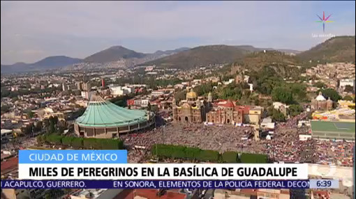 Miles de peregrinos llegan a la Basílica de Guadalupe, en la CDMX