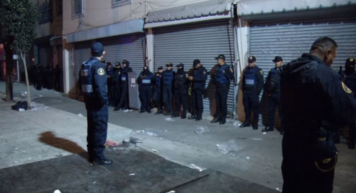 Movilización policiaca en la zona centro de CDMX