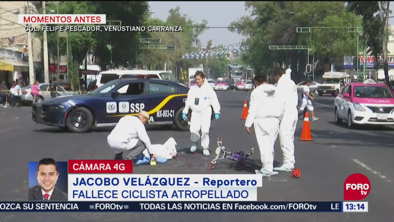 Muere ciclista atropellado en la colonia Felipe Pescador en la CDMX