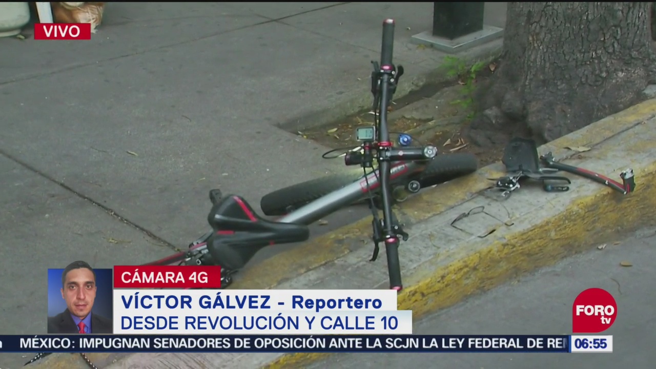 Muere ciclista tras ser atropellado en avenida Revolución, CDMX