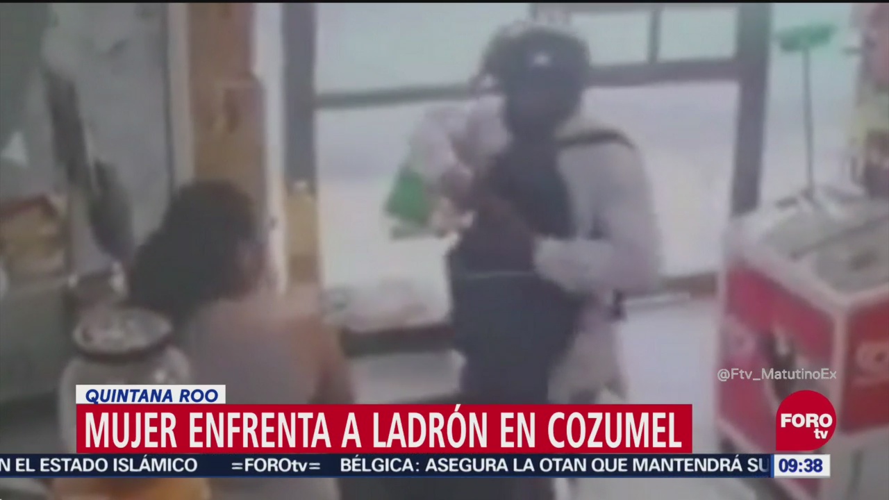 Mujer enfrenta a ladrón en Cozumel, Quintana Roo