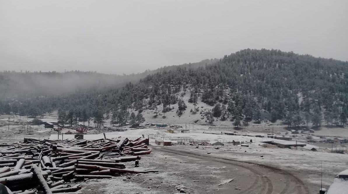 Se registra nevada en La Rosilla en Guanaceví, Durango