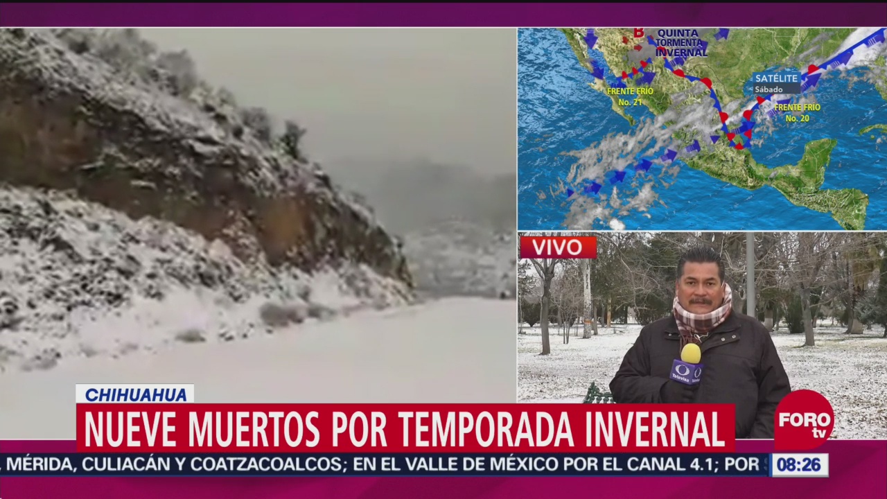 Nueve muertos por temporada invernal en Chihuahua