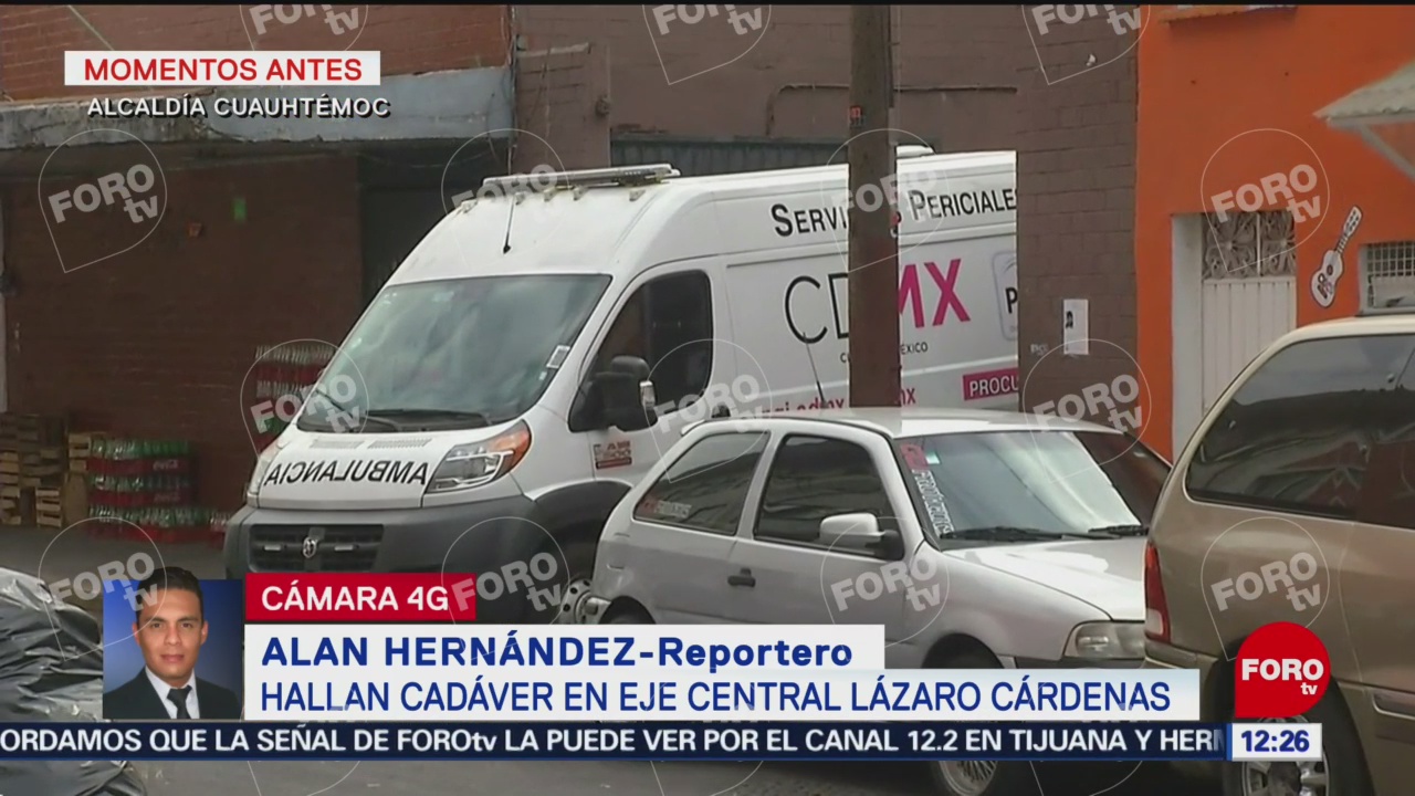 Localizan cadáver en Eje Central Lázaro Cárdenas, en la CDMx