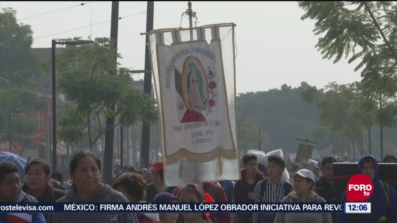 Peregrinos celebran a la Virgen de Guadalupe y cumplen mandas