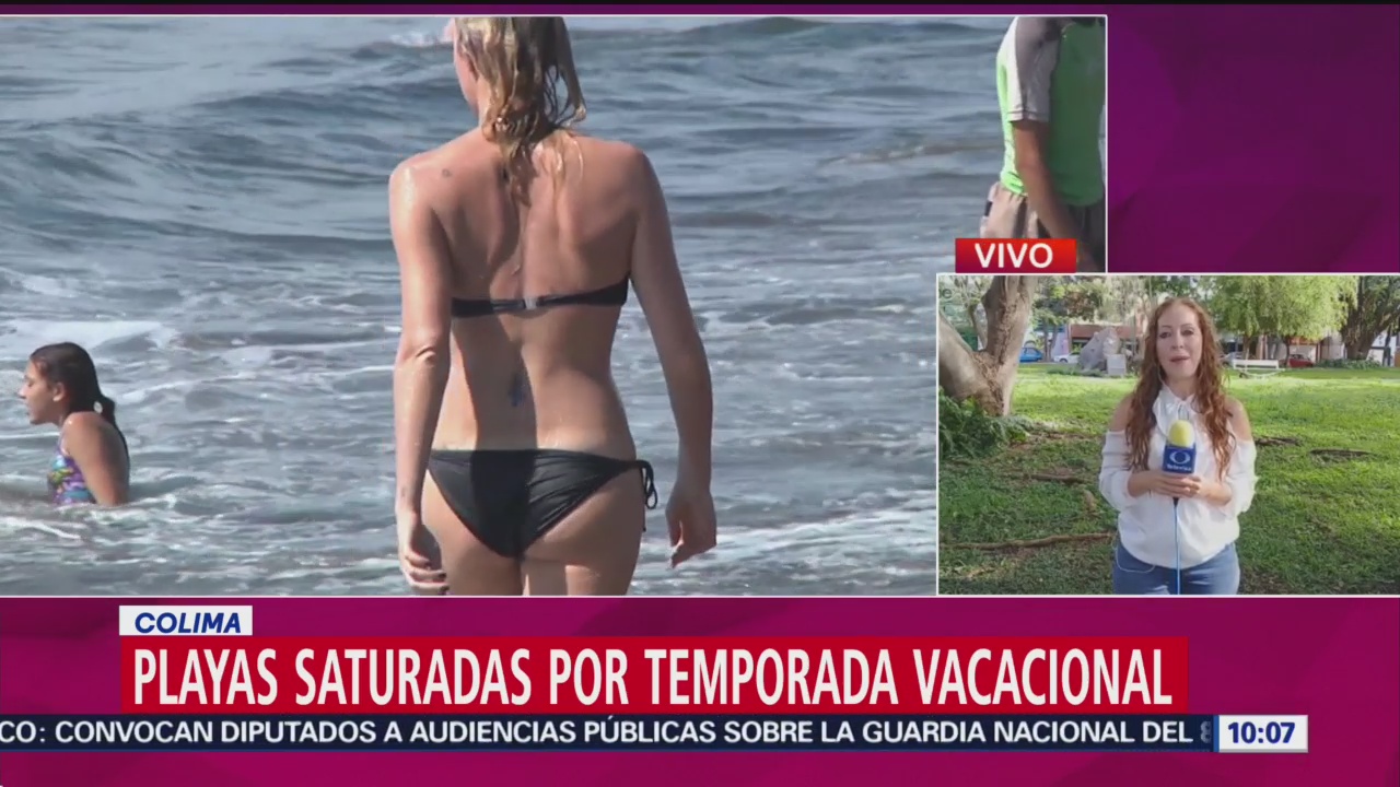 Playas saturadas en Colima por temporada vacacional