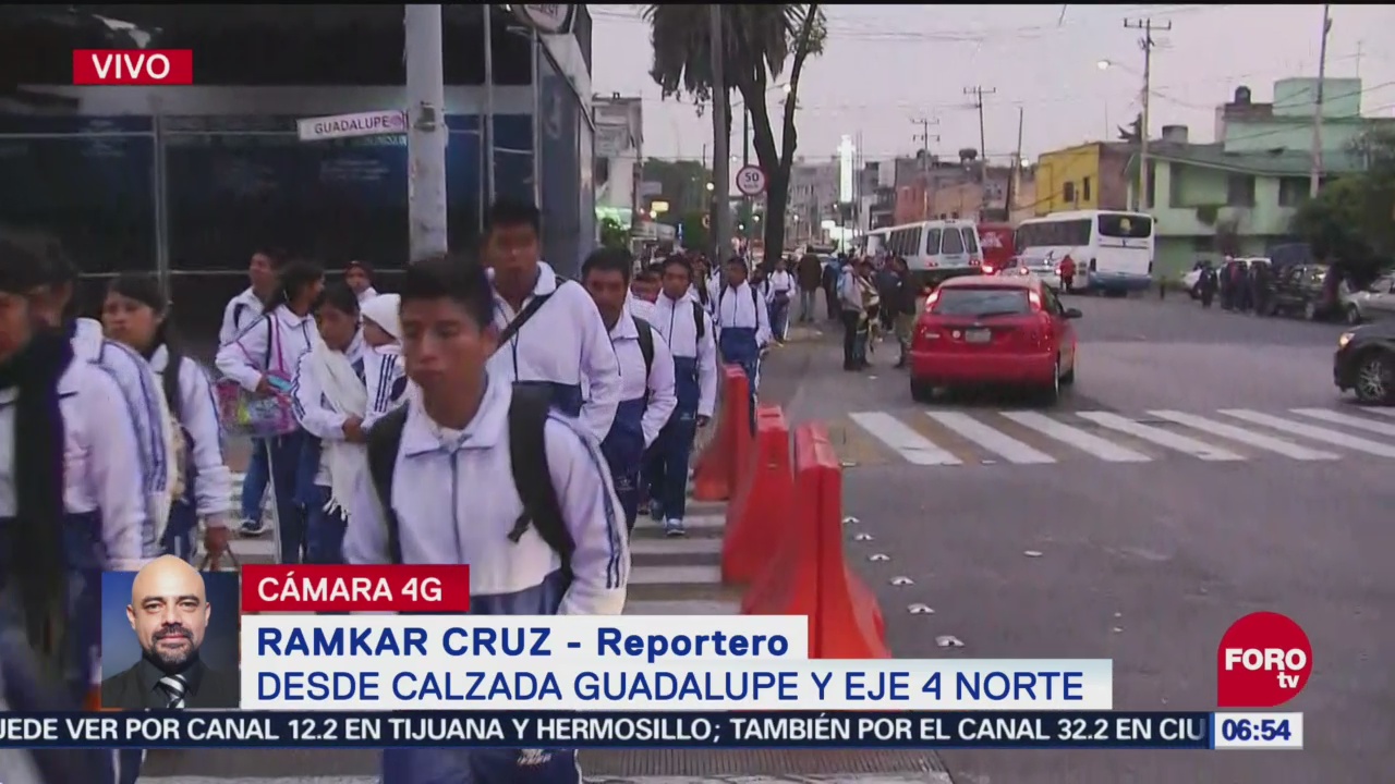 Policías realizan operativo por llegada de peregrinos a la Basílica de Guadalupe