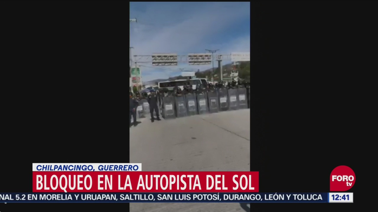 Reportan bloqueo en la Autopista del Sol, en Chilpancingo, Guerrero
