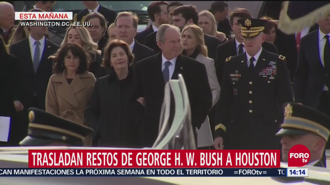 Restos de George H. W. Bush son trasladados a Houston para último adiós