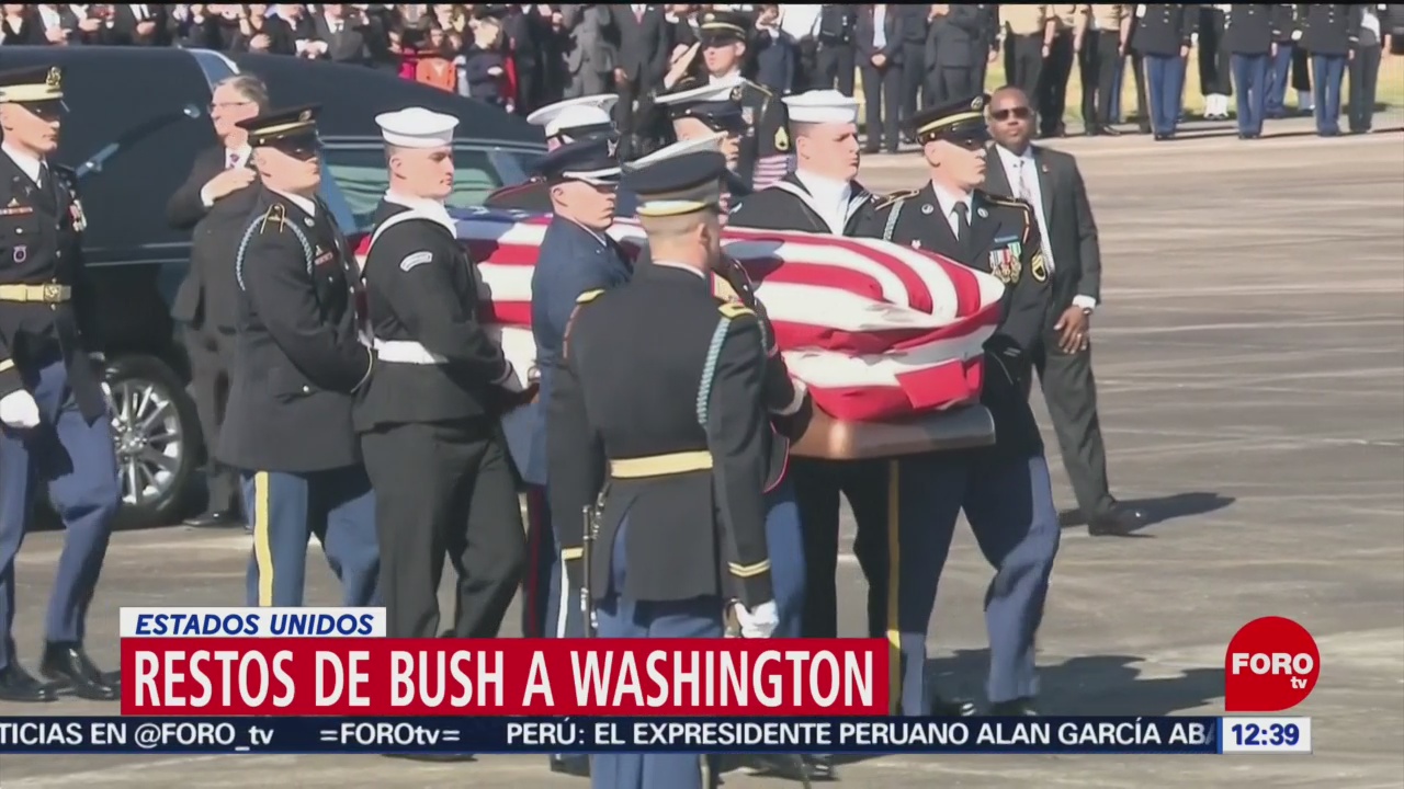 Restos mortales de George H.W. Bush van a Washington