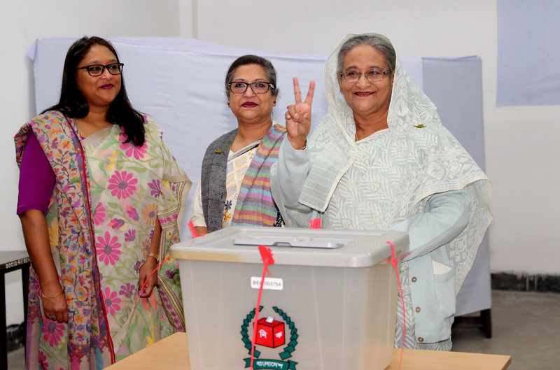 primera ministra bangladesh logra victoria electoral oposicion acusa fraude