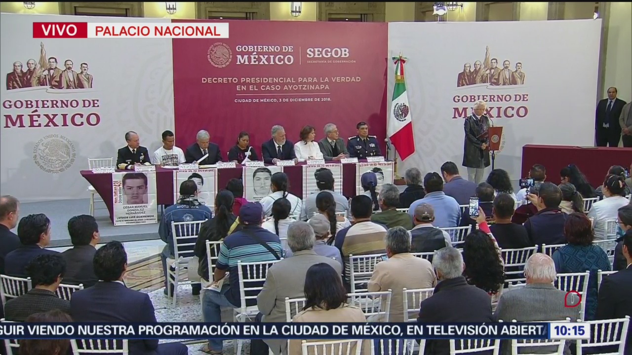 Sánchez Cordero anuncia creación de comisión de la verdad para caso Ayotzinapa