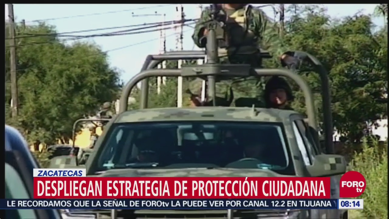 Sedena implementa en Zacatecas estrategia de protección ciudadana