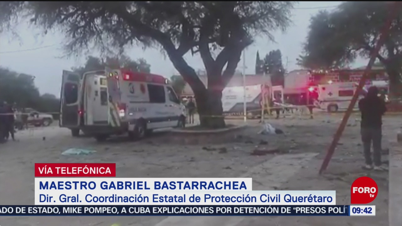 Suman 5 muertos por explosión de pirotecnia en Querétaro, confirma Protección Civil