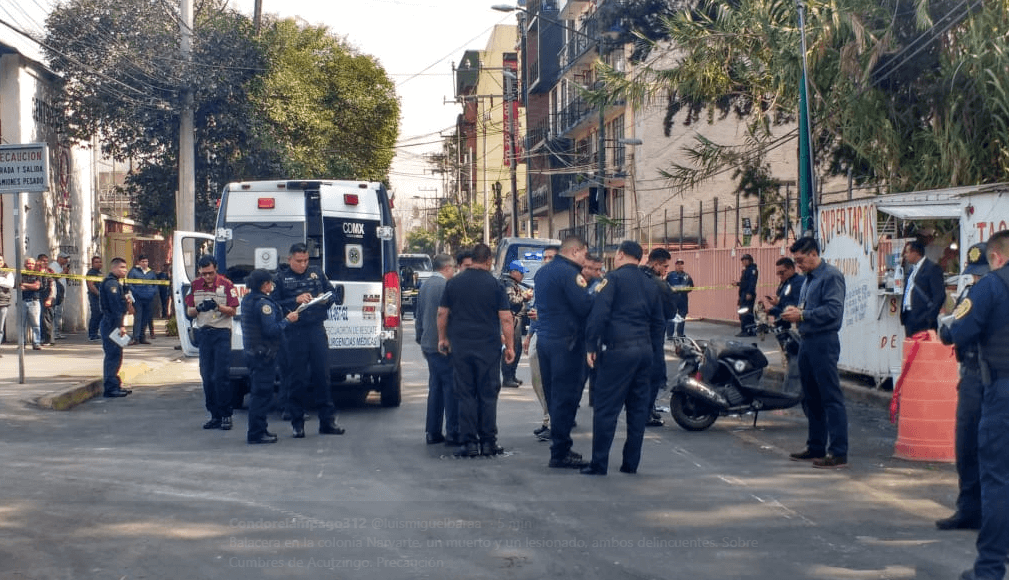 Tiroteo en la alcaldía Benito Juárez deja un muerto