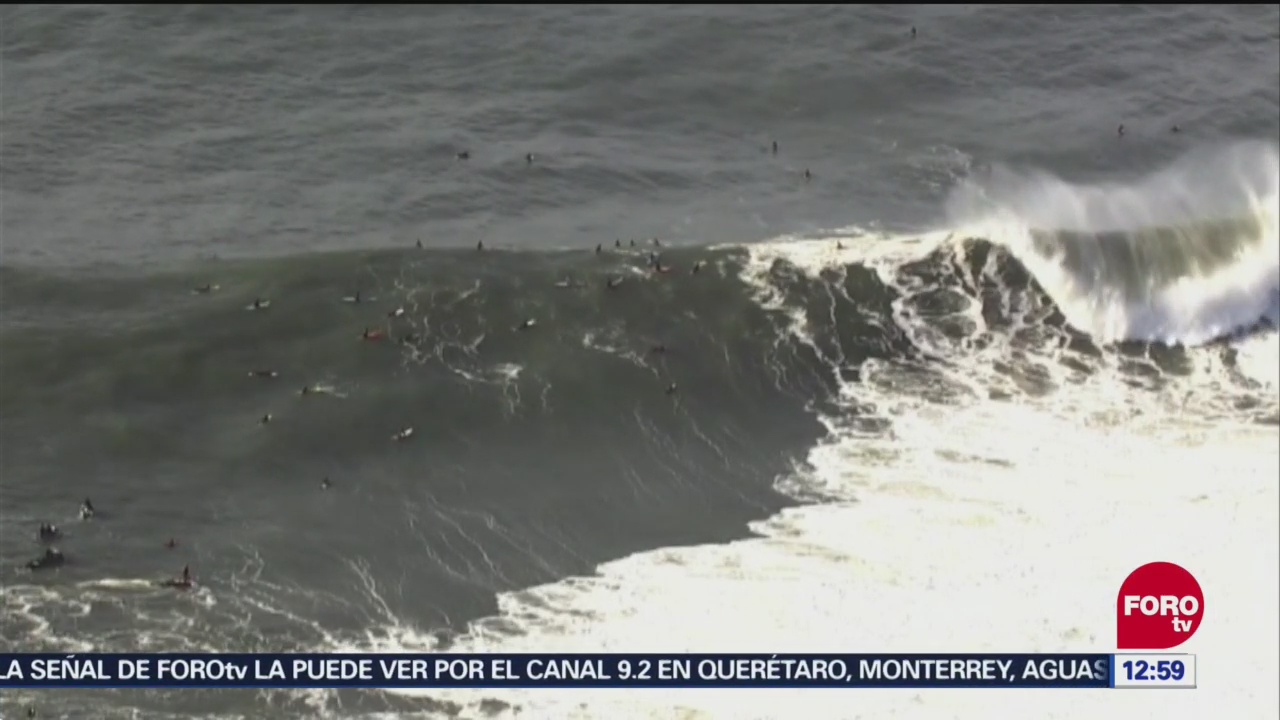 Tormentas provocan olas de hasta 12 metros en California