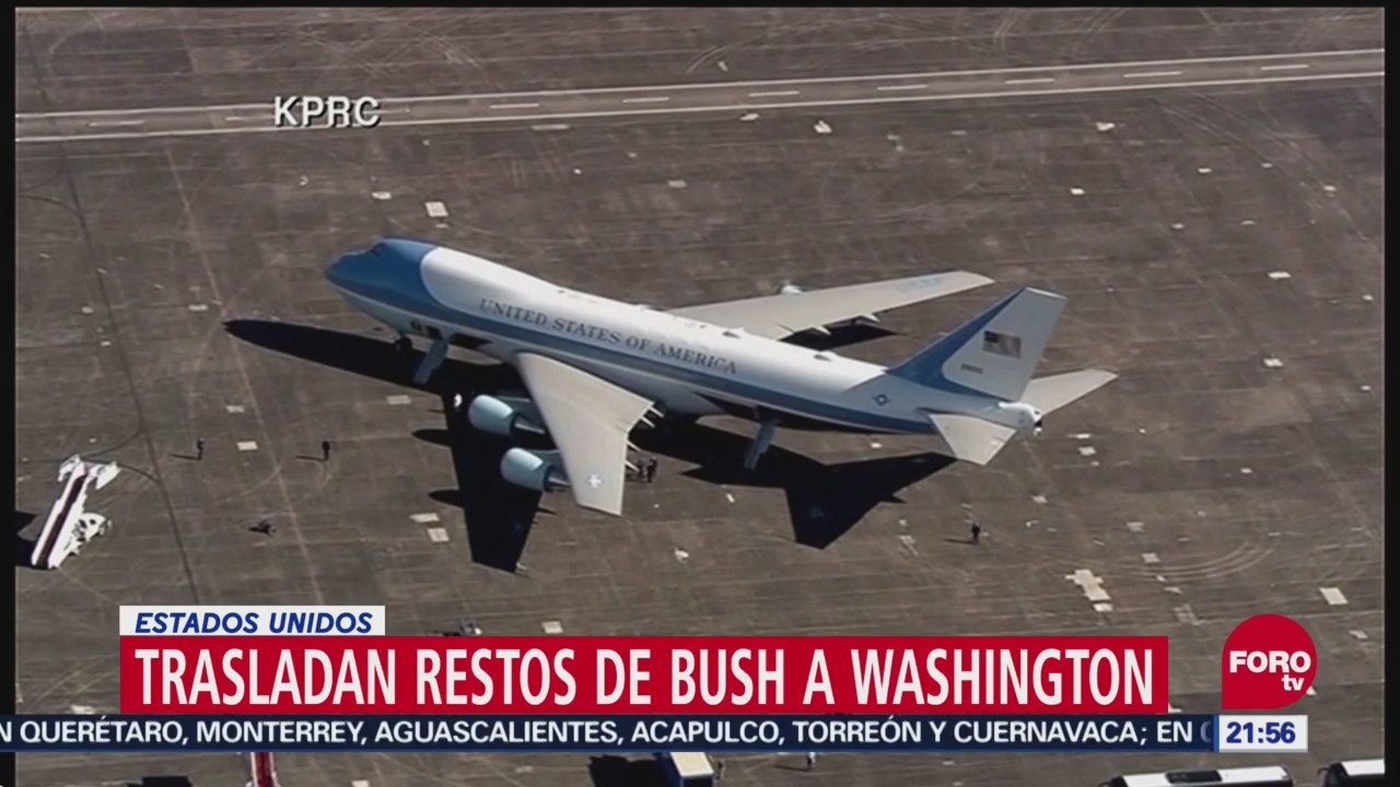 Trasladan restos de Bush a Washington, Estados Unidos