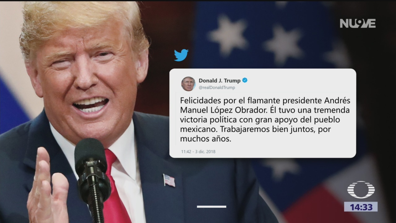 Trump felicita a López Obrador
