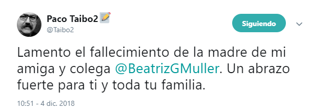 Muere la madre de Beatriz Gutiérrez Müller