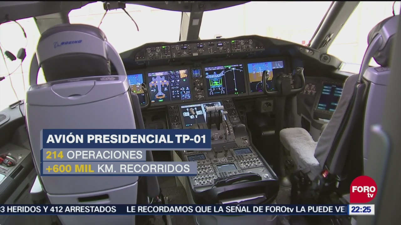 Último recorrido por avión presidencial