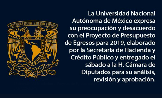 UNAM expresó su preocupación en Twitter. (@UNAM_MX)
