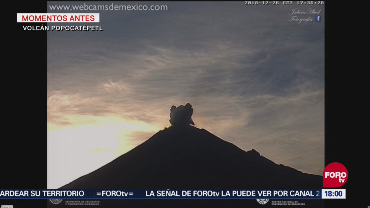 Volcán Popocatepétl Registra Exhalación Este Miércoles