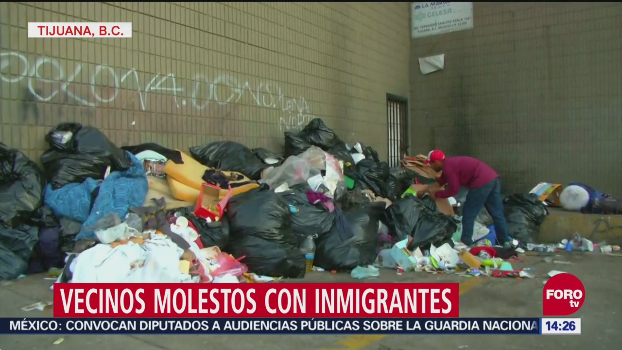 Vecinos molestos con migrantes en Tijuana, Baja California