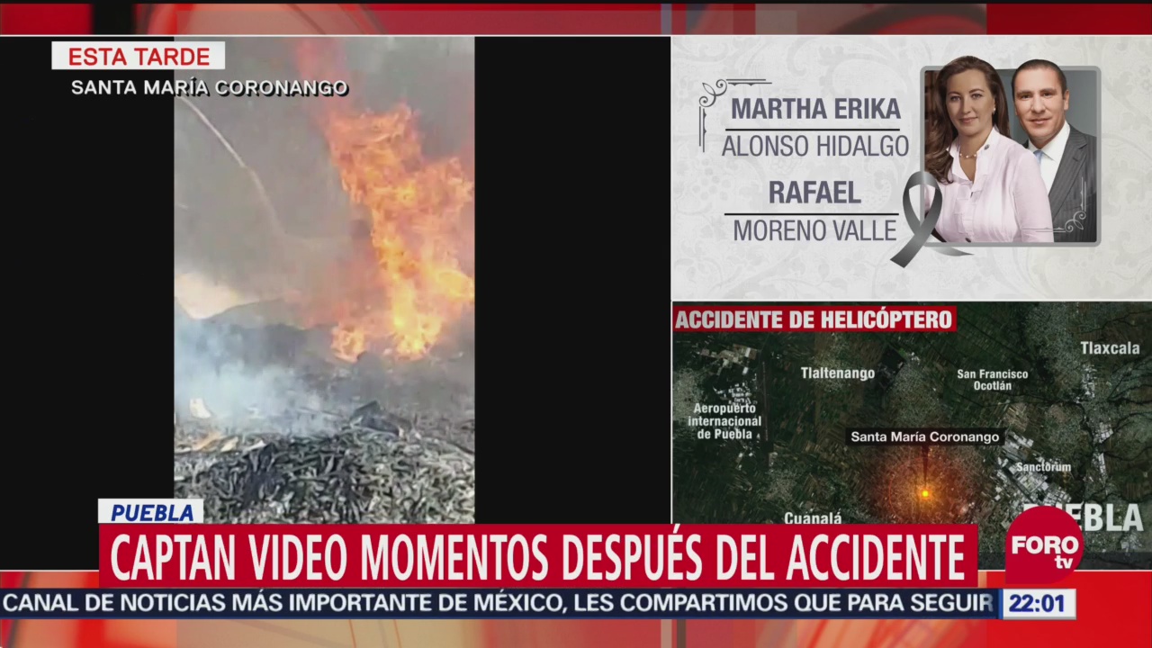 Video de momentos después del desplome del helicóptero de la gobernadora