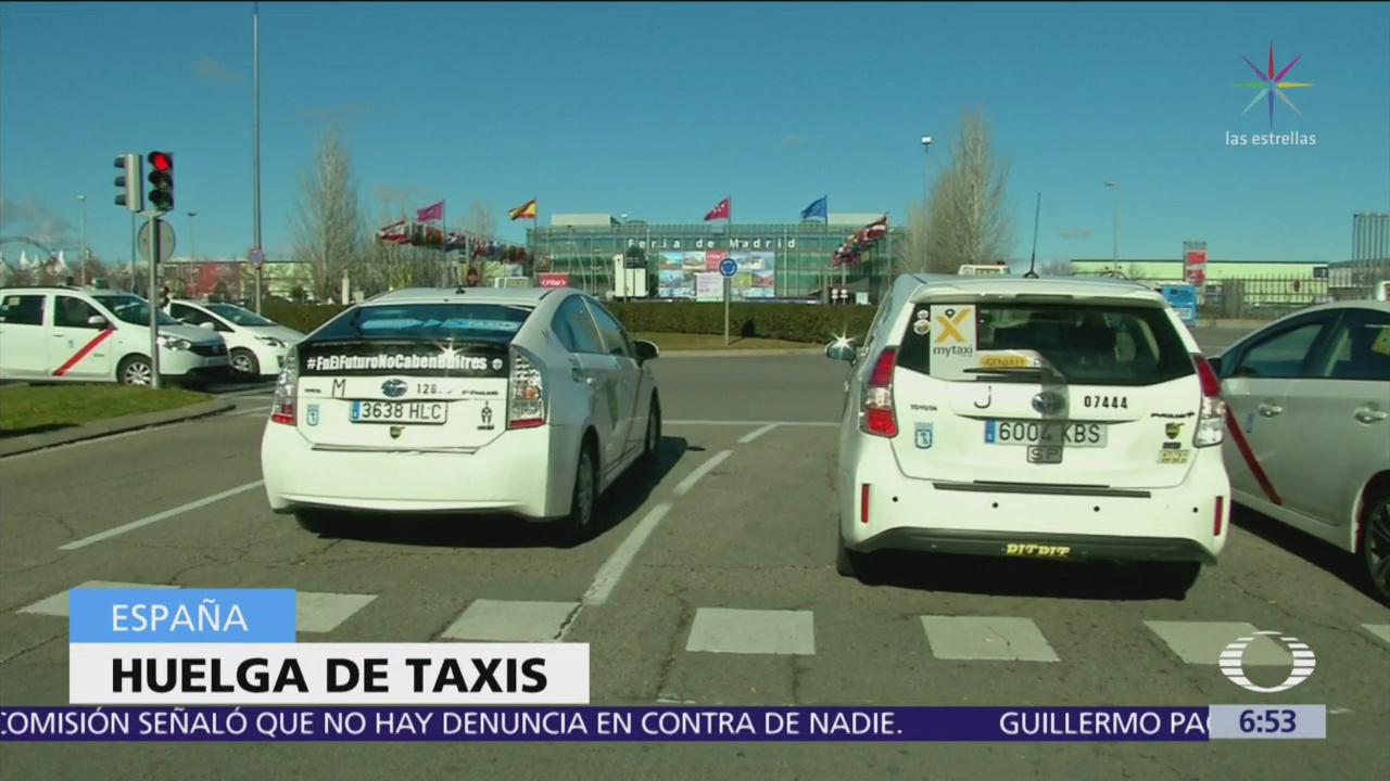 17 mil taxistas de Madrid y Barcelona hacen huelga