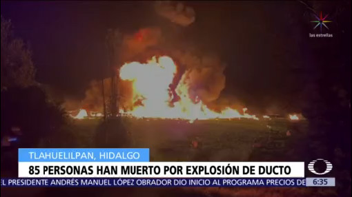85 muertos en Tlahuelilpan, Hidalgo, por explosión de toma clandestina