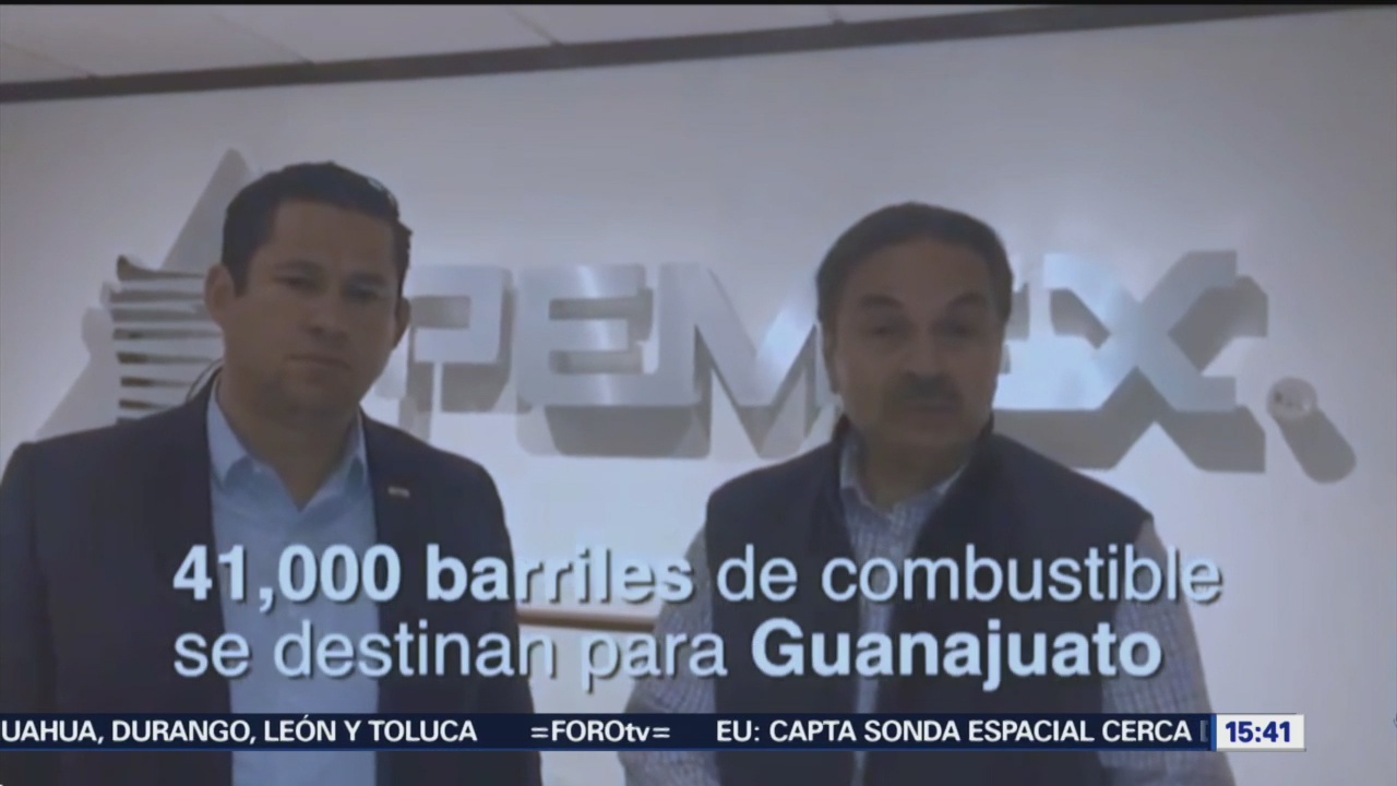 Pemex enviará 41 mil barriles de gasolina a Guanajuato