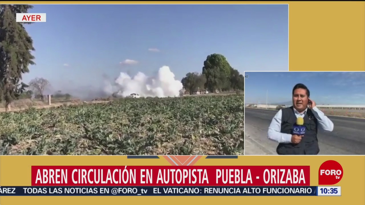 Abren circulación en autopista Puebla-Orizaba tras fuga de gas