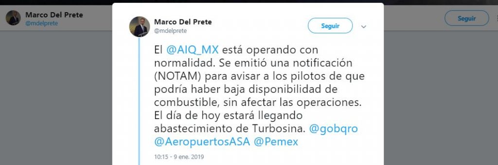 Aeropuerto de Querétaro trabaja con normalidad