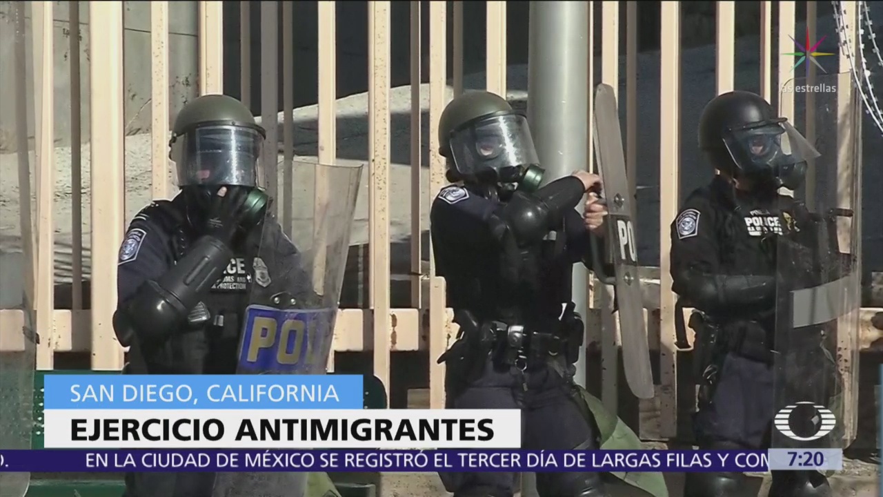 Agentes fronterizos realizan nuevo ejercicio antimigrantes en San Diego