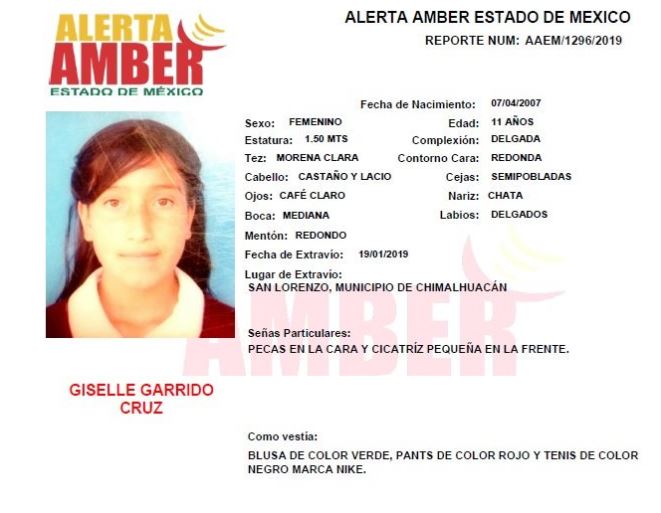 Encuentran muerta a menor desaparecida en Chimalhuacán, Edomex