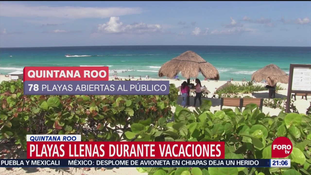 Ambiente de fiesta y temperaturas cálidas atraen a turistas en Quintana Roo