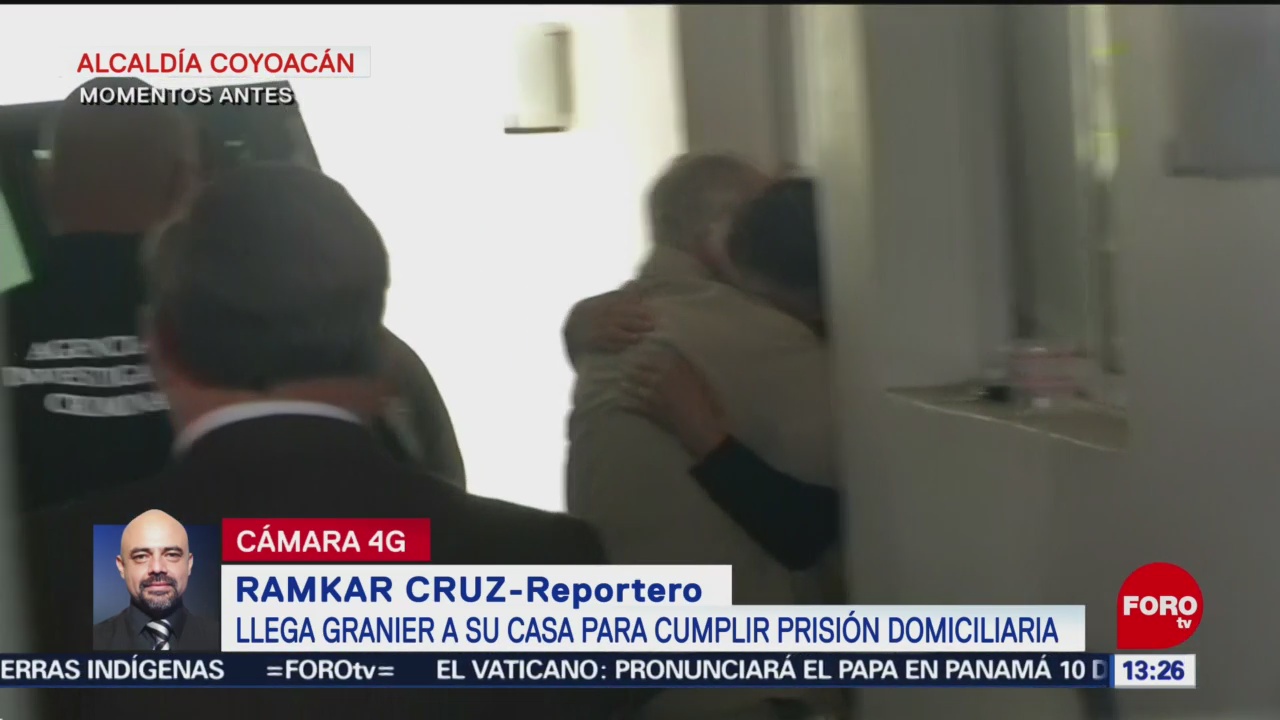 Andrés Granier llega a su casa para cumplir prisión domiciliaria