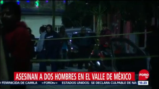 Asesinan a dos hombres en el Valle de México