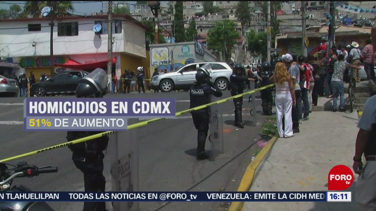 Foto: Aumenta 51% los homicidios en la Ciudad de México, 26 enero 2019