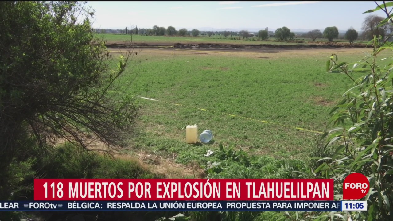 Aumenta a 118 la cifra de muertos por explosión en Tlahuelilpan